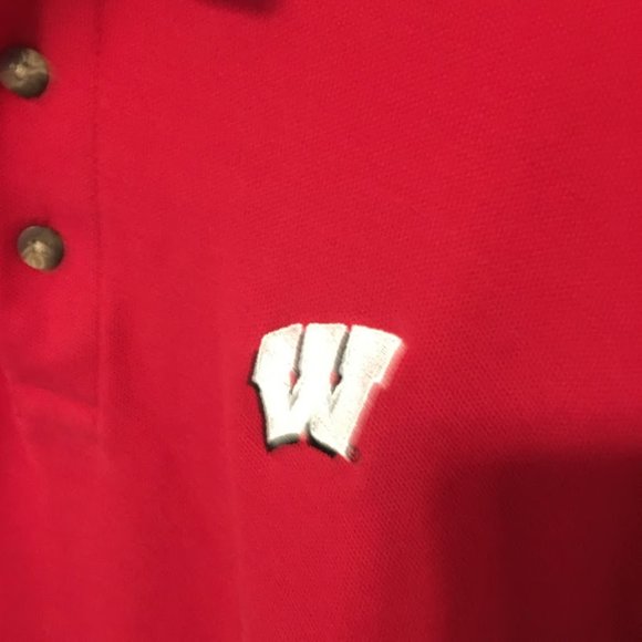 UW Maditon WI Badgers red XL Polo Club Colors - Picture 3 of 4
